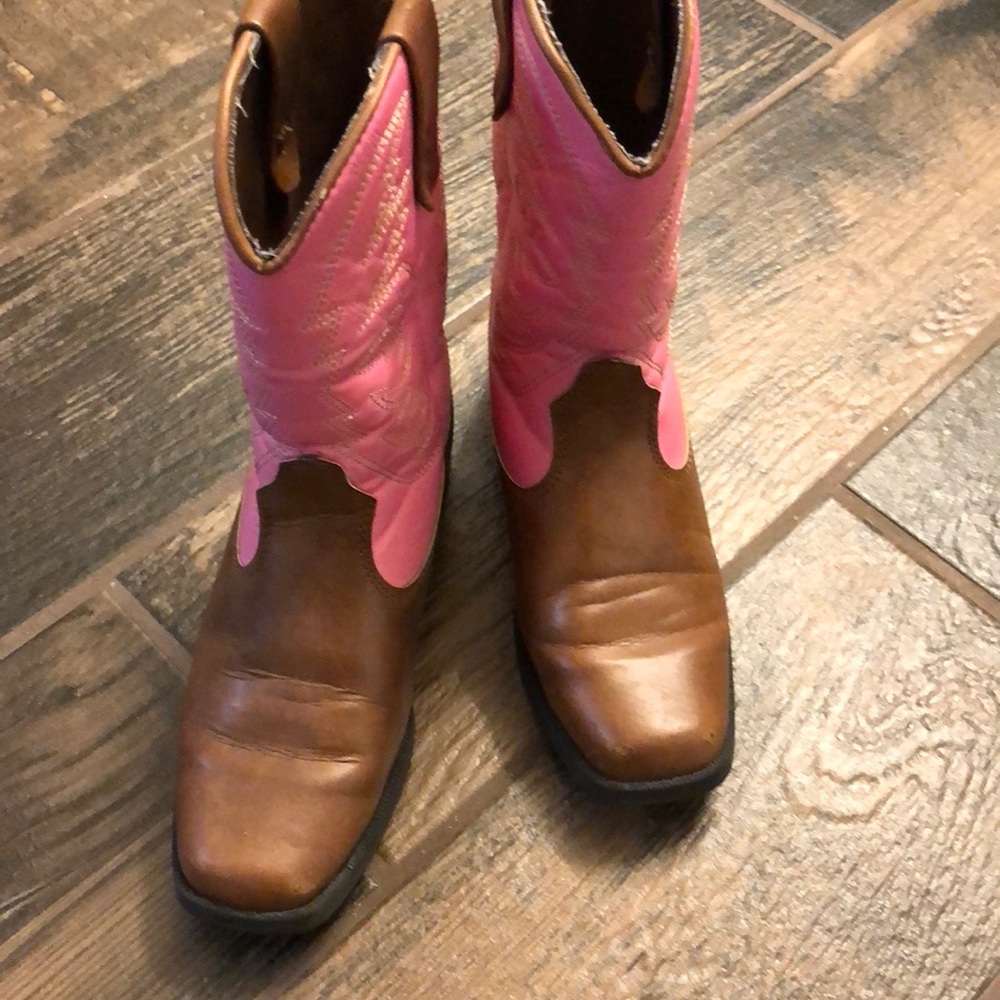 Pink & brown cowgirl boots